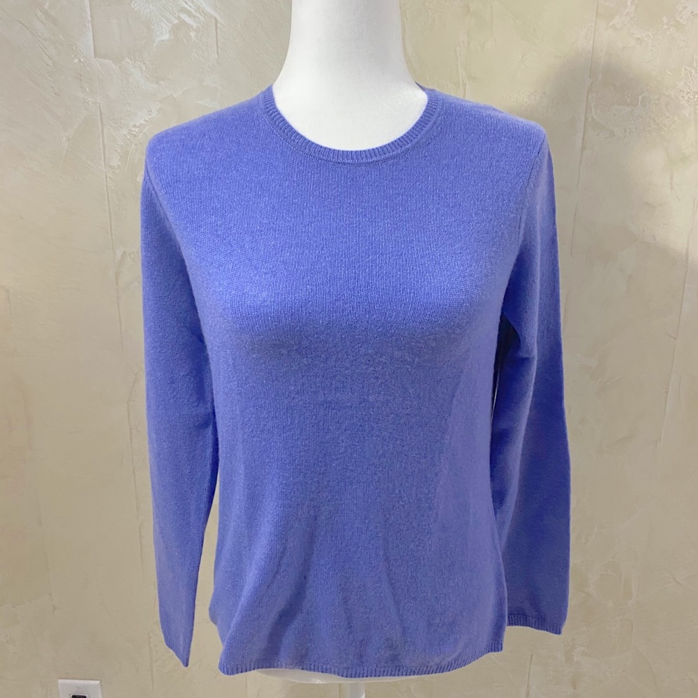 100% Cashmere Purple Crew Neck Sweater